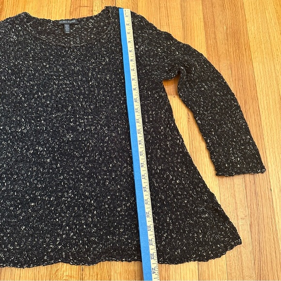 EILEEN FISHER Organic Cotton Fishnet Knit Slight A-line Sweater~Size M(z) - Picture 5 of 11